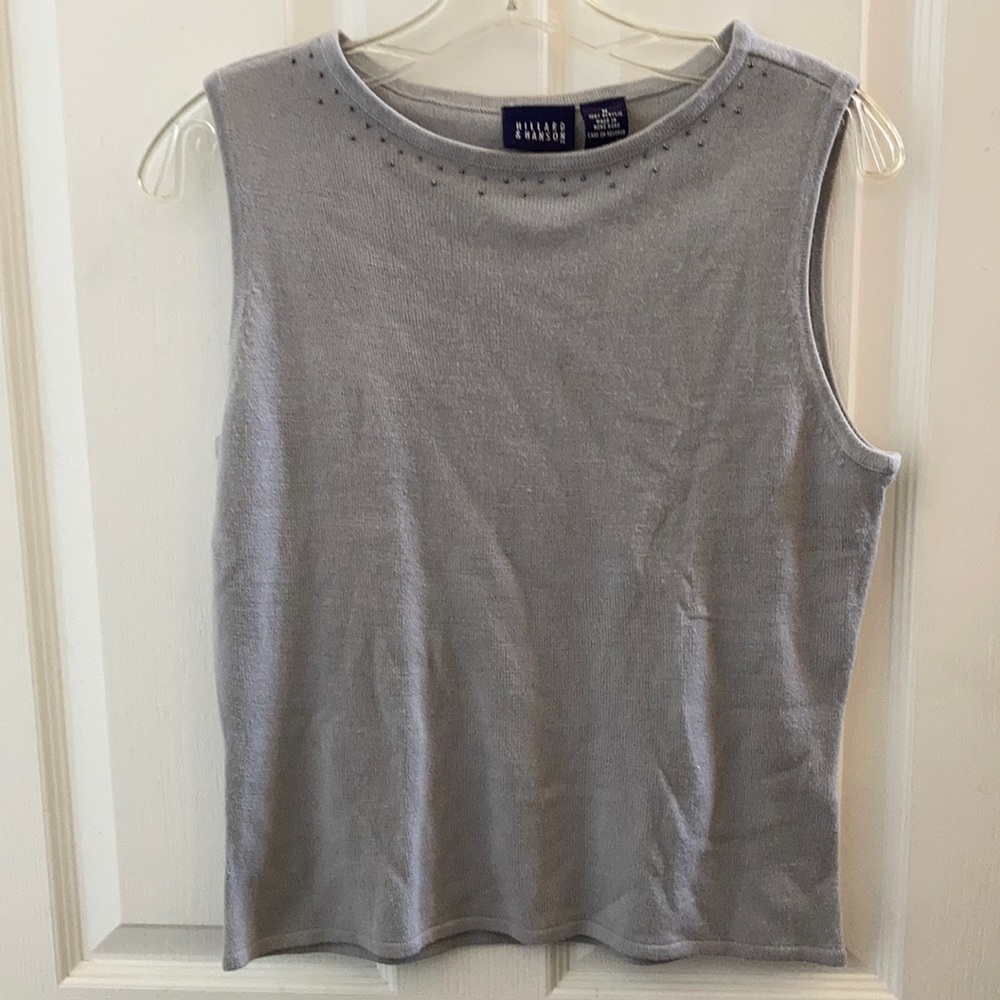 FINAL MARKDOWN Hillard and Hanson decorative knit tank medium